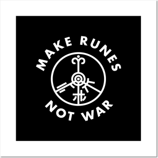 Make Runes Not War - Dark Posters and Art